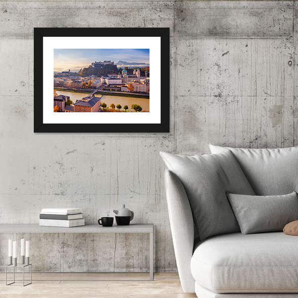 Salzburg Cityscape In Austria Canvas Wall Art
