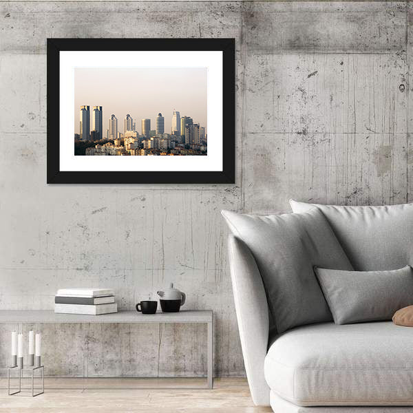 Zincirlikuyu Financial District In Istanbul Turkey Canvas Wall Art