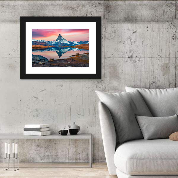 Stellisee Lake With Matterhorn Peak Canvas Wall Art