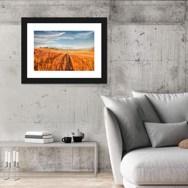 Wheat Field In Tuscany Canvas Wall Art