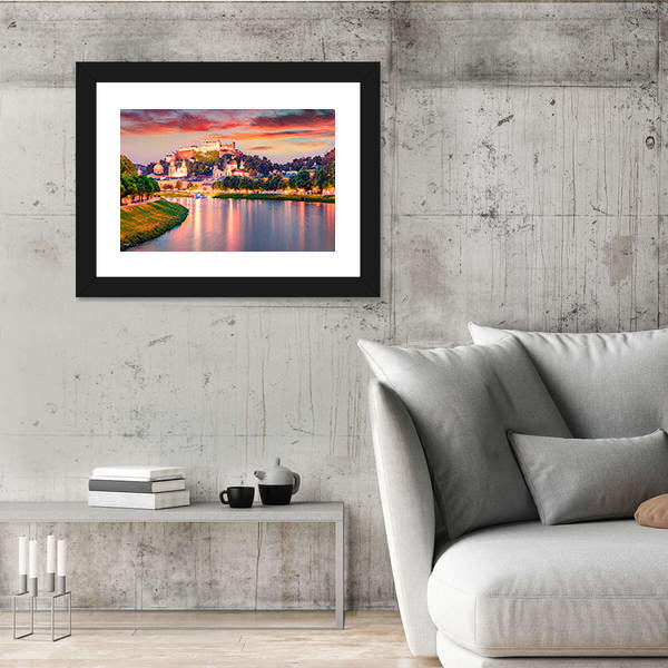 Old Town Of Salzburg In Austria Canvas Wall Art