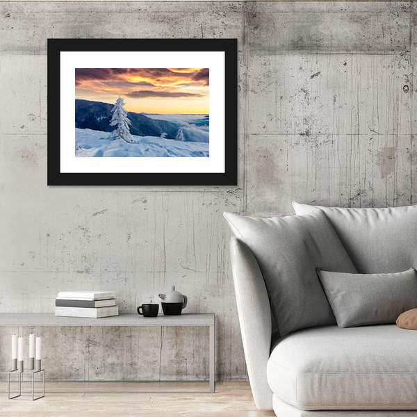Majestic Snowy Carpathians In Ukraine Canvas Wall Art