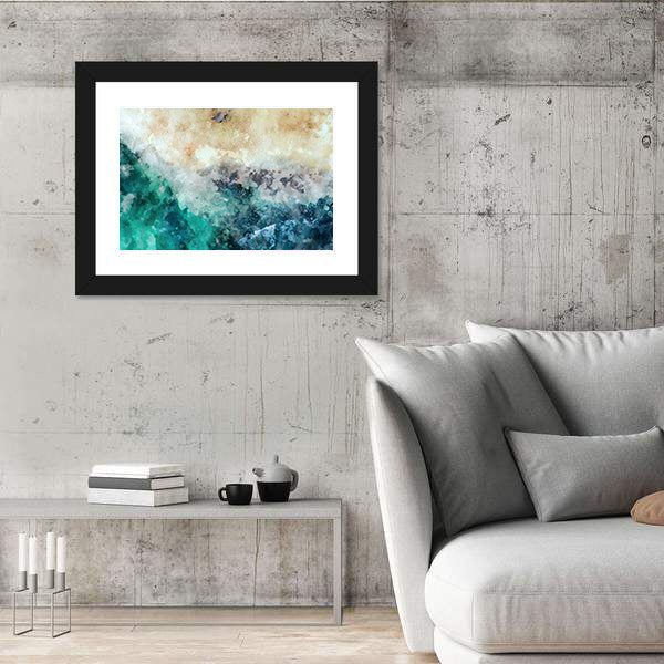 Ocean And Beach Abstract Canvas Wall Art