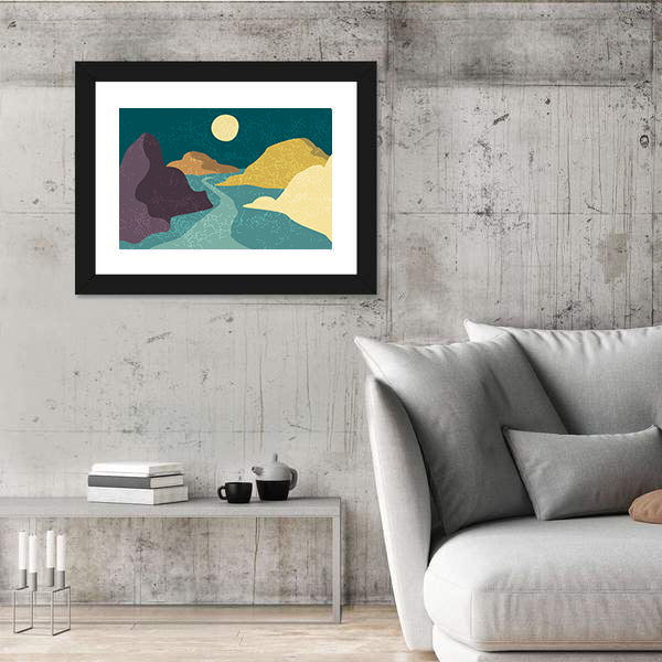 Colorful Mountain Abstract Canvas Wall Art