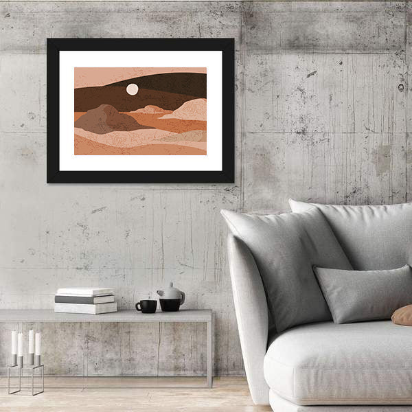 Minimal Desert Landscape Canvas Wall Art