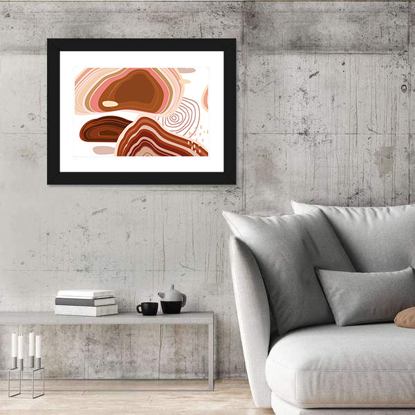 Banded Agate Mountains Pattern Canvas Wall Art