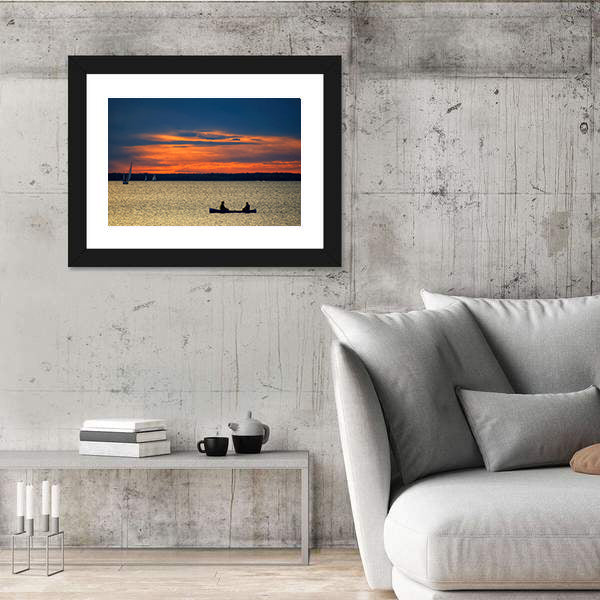 Sunset Over Ottawa River Canvas Wall Art