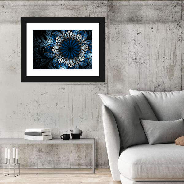 Fractal Flower Mandala Canvas Wall Art