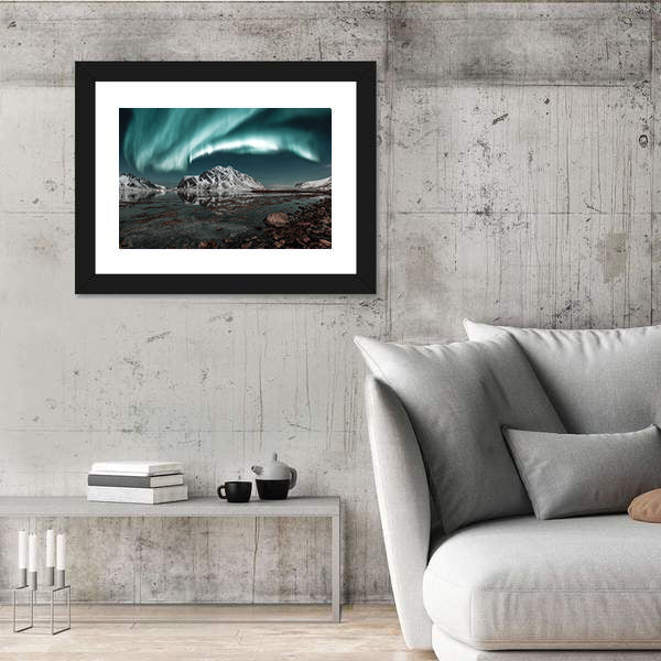 Northern Lights Over Lofoten Canvas Wall Art