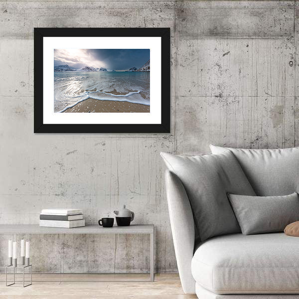 Haukland Beach Lofoten Norway Canvas Wall Art