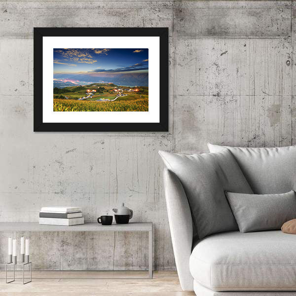 Lioushidan Mountain Daylilies at Dawn Canvas Wall Art