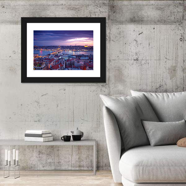 Istanbul At Sunset Canvas Wall Art