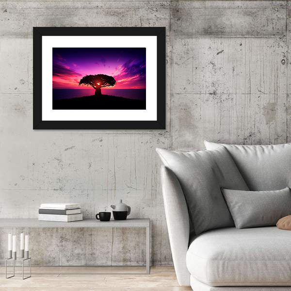 Baobab Tree at Sunset Canvas Wall Art