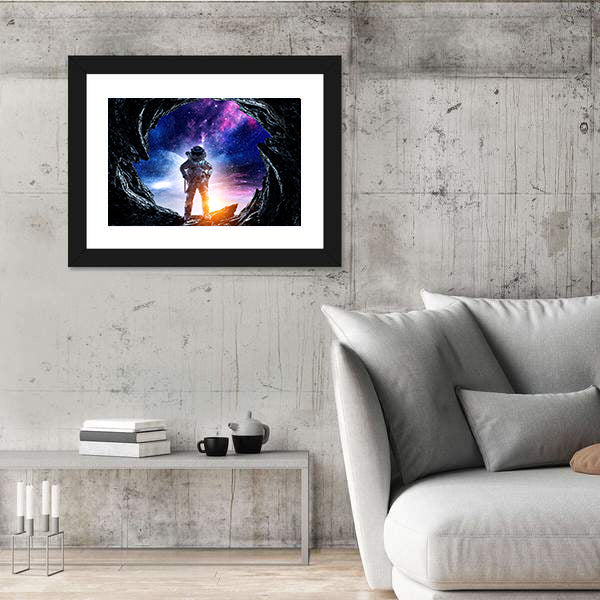 Astronaut at Spacewalk Canvas Wall Art