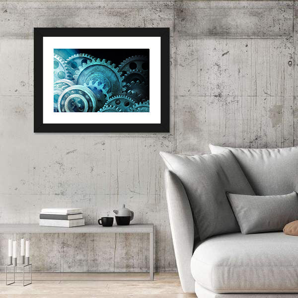 Industrial Cogs Gears Canvas Wall Art