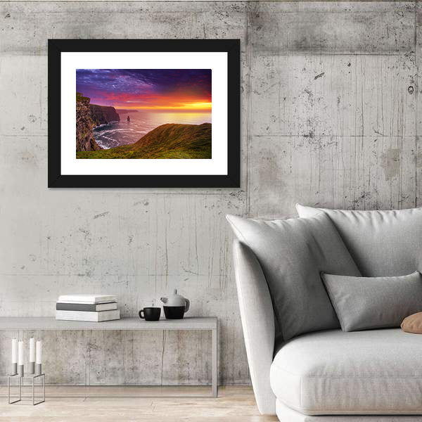 Sunset at the Cliffs of Moher Canvas Wall Art