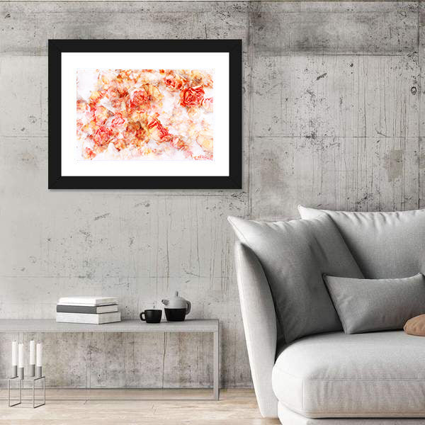 Dry Roses Watercolor Floral Canvas Wall Art