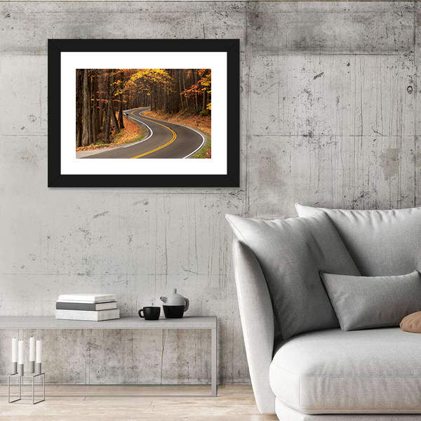 S-curve Road in Great Smokey Mountains Canvas Wall Art