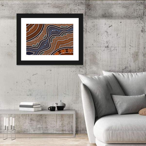 Dotted River Path Canvas Wall Art