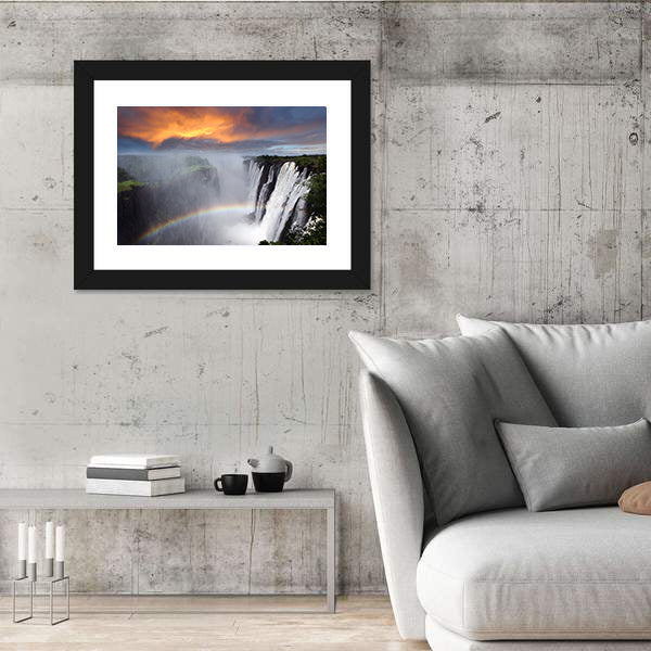 Victoria Falls In Zambia Canvas Wall Art
