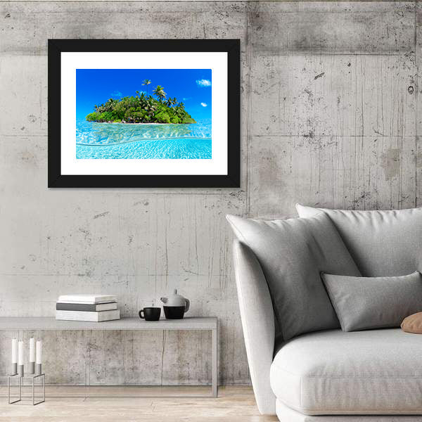 Split-level Tropical Island Canvas Wall Art