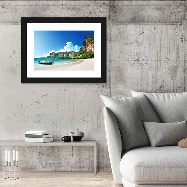Railay Beach In Krabi Thailand Canvas Wall Art
