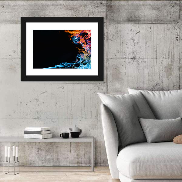 Fire And Smoke Abstract Canvas Wall Art