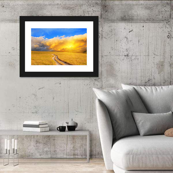 Sunrise Over the Meadow Canvas Wall Art
