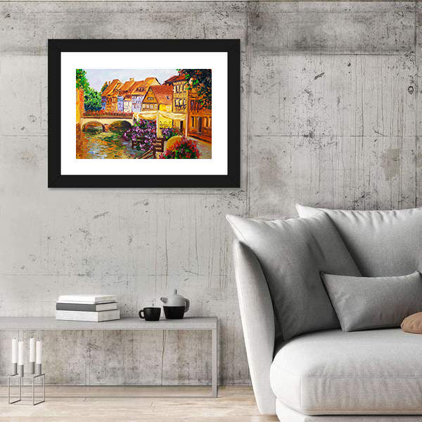 Venice Canal Oil Painting Canvas Wall Art