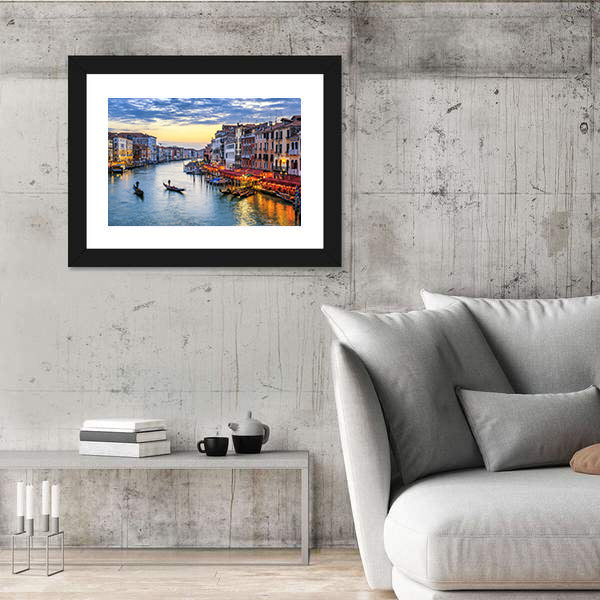 Grand Canal Venice at Sunset Canvas Wall Art