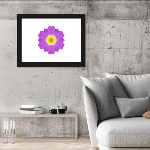 Purple Kaleidoscopic Flower Canvas Wall Art