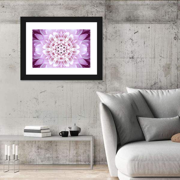 Purple Concentric Flower Canvas Wall Art