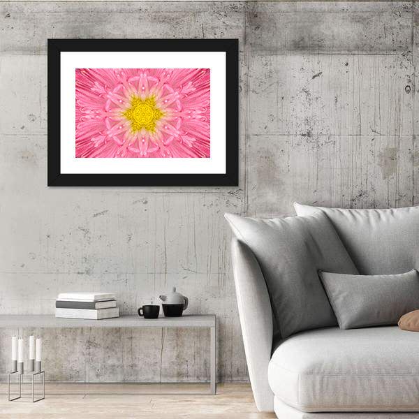 Pink Concentric Flower Canvas Wall Art
