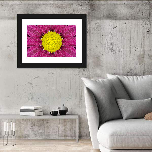 Purple Concentric Flower Canvas Wall Art