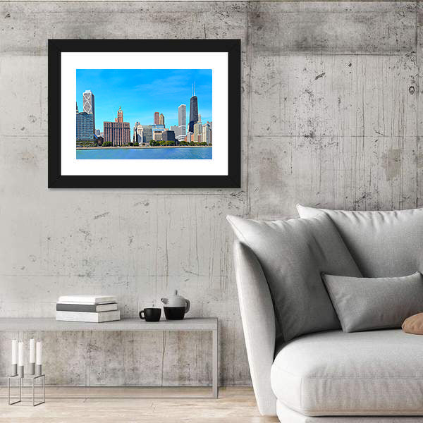 Chicago Lakeshore Skyline Canvas Wall Art