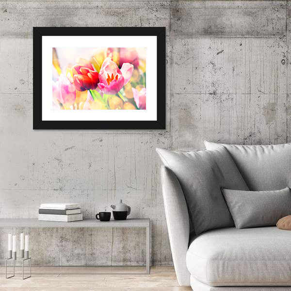 Colorful Spring Tulips Canvas Wall Art
