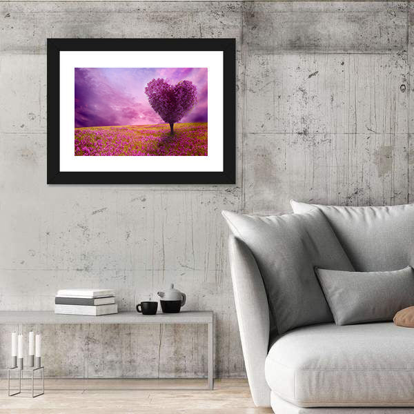 Tree Of Love In Spring Canvas Wall Art