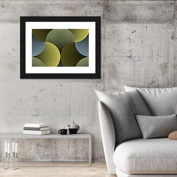 Ornate Geometric Petal Grid Canvas Wall Art