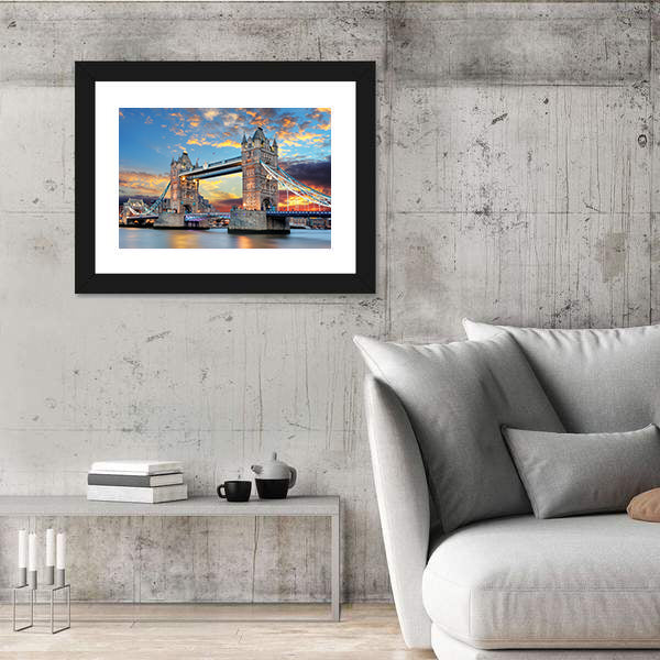Tower Bridge at Sunset, London Canvas Wall Art