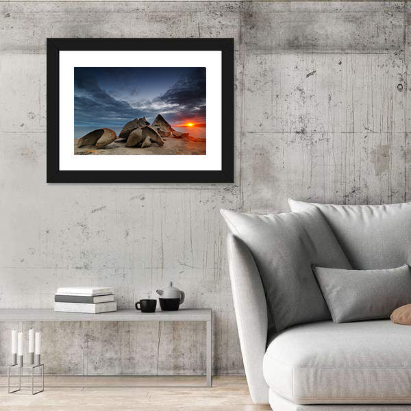 Remarkable Rocks on Kangaroo Island Beach Canvas Wall Art