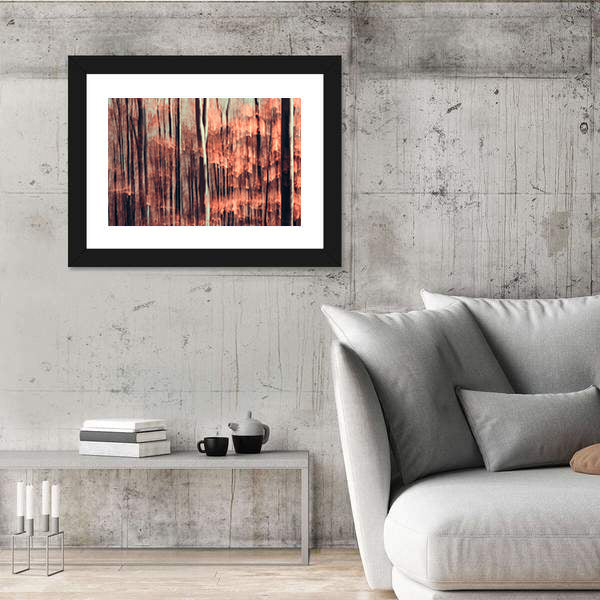 Autumnal Forest Motion Blur Canvas Wall Art