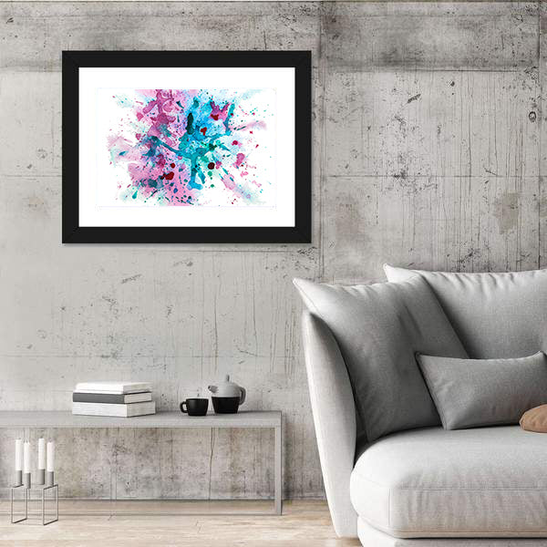 Multicolor Watercolor Splash Canvas Wall Art