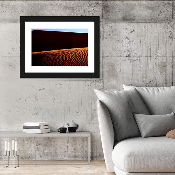 Desert Lines Around Sunset Canvas Wall Art