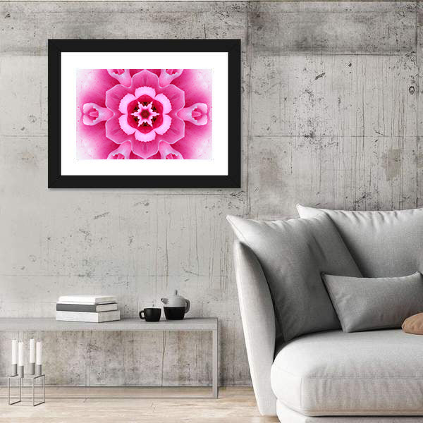 Pink Concentric Flower Canvas Wall Art