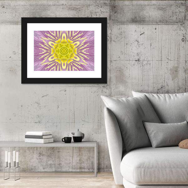 Mandala Kaleidoscope Flower Canvas Wall Art