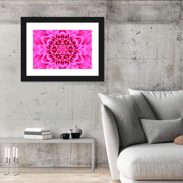 Pink Concentric Flower Canvas Wall Art