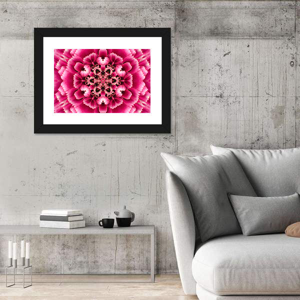 Concentric Mandala Flower Canvas Wall Art