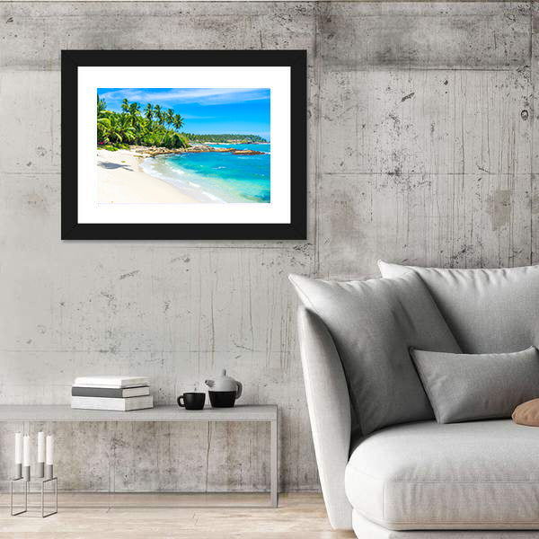 Tropical Beach In Sri Lanka Canvas Wall Art