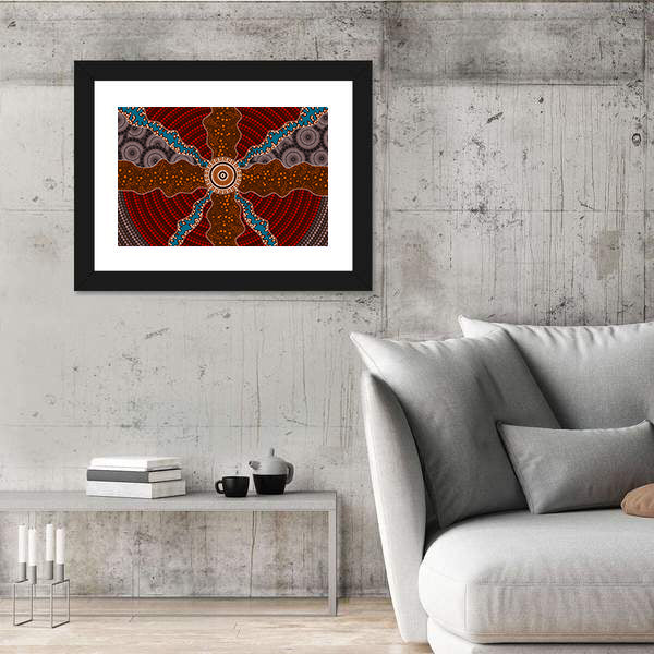 Aboriginal Dot Mandala Canvas Wall Art