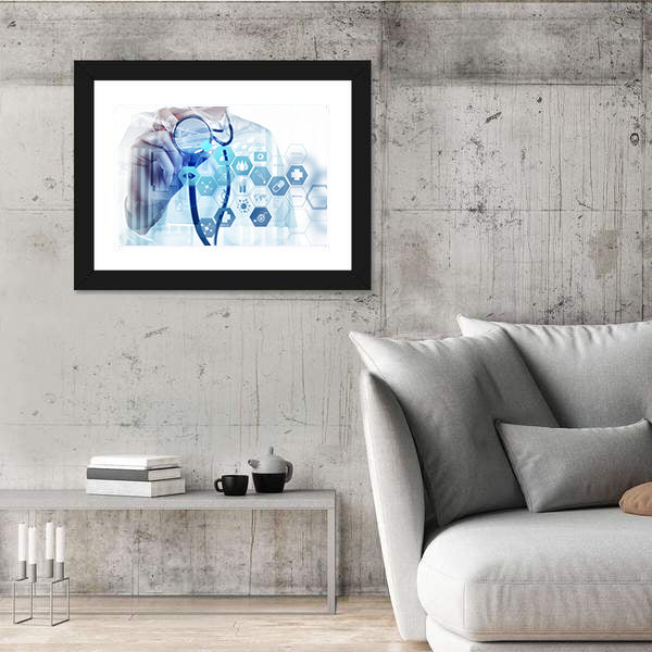 Smart Medical Doctor Digital Canvas Wall Art